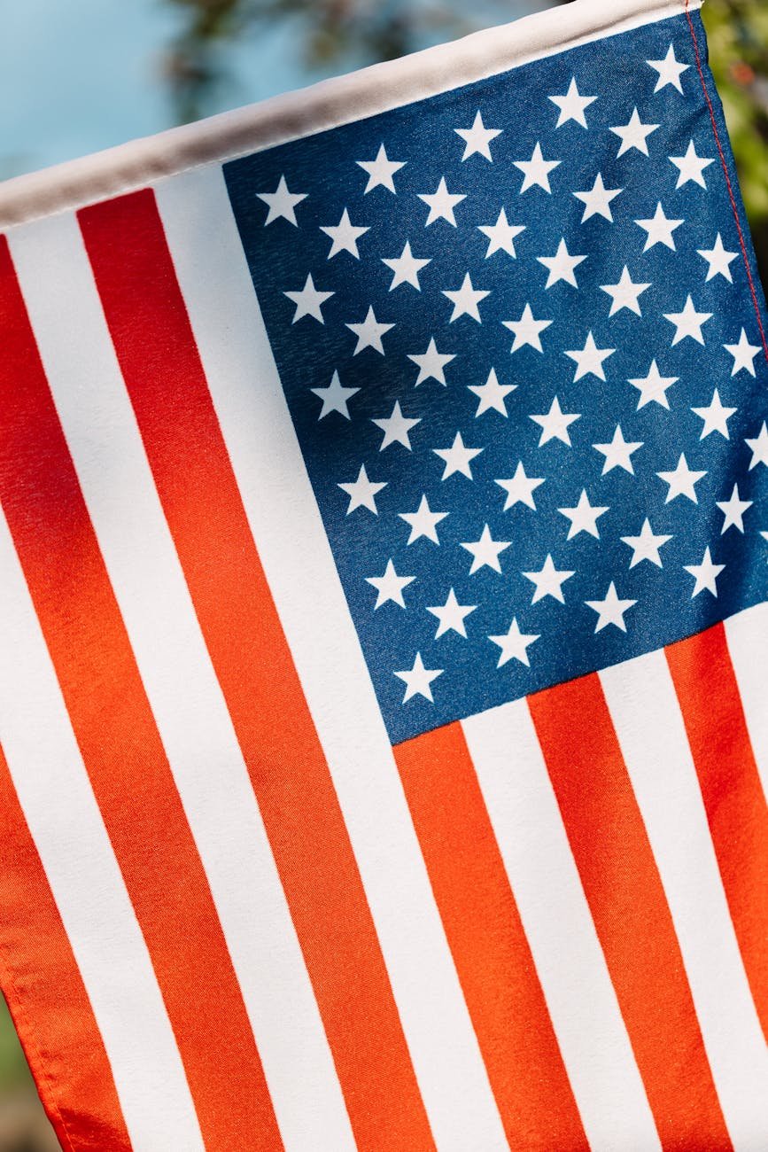 colorful american flag with stripes representing equity and endurance