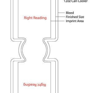 Custom 12oz Can Koozie Template Made in USA