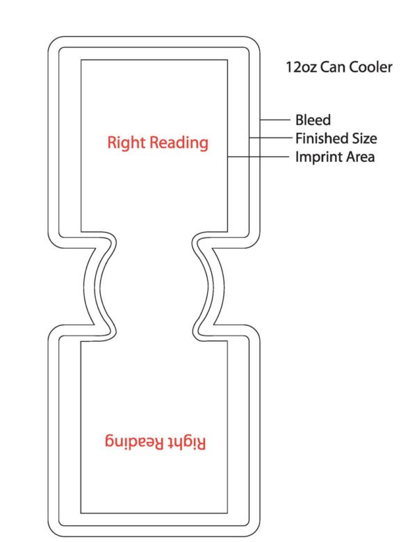 Custom 12oz Can Koozie Template Made in USA