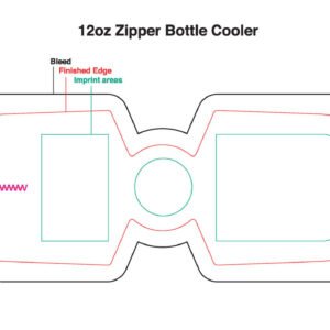Custom Design Template for bottle koozie Made in USA