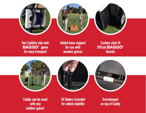 Cornhole Caddy features and uses