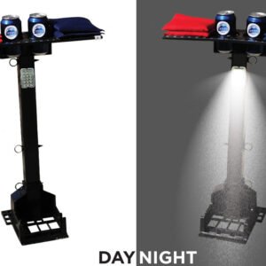 Cornhole Caddy with LED Lights Drink & Bag Holder-Scoreboard 2 PK