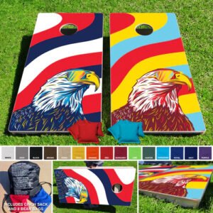 2'x4' Eagle and Shades Regulation Wooden Cornhole Set Made in USA