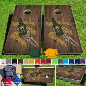 2'x4' Grab a Beer and Get Over It Regulation Wooden Cornhole Set Made in USA