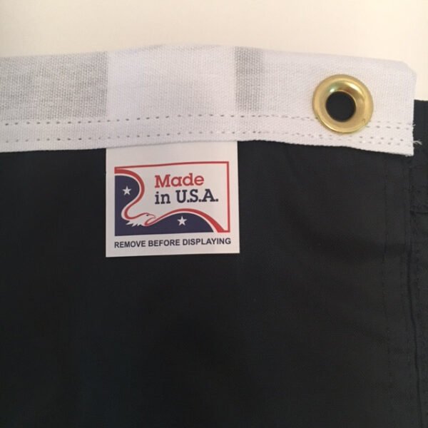 Thin Blue Line: White header, brass grommet & tag Made in USA