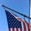 Black Never Furl Flag Attachment Kit: Show here in use with Nylon American Flag on the Freedom 6' flag pole. Made in the U.S.A.