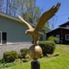 Gold Bronze Painted Eagle Ornament with Globe-Made in USA