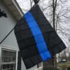 Thin Blue Line flag. 3'x5' proudly flying on the 6' Freedom flag pole kit. All 100% Made in the U.S.A.