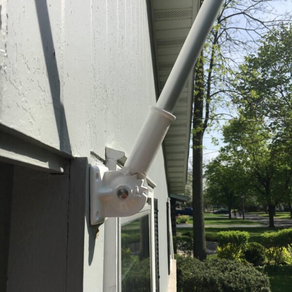 White Adjustable Bracket-25 Degrees position-Made in USA