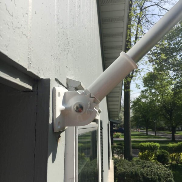 White Adjustable Bracket-50 Degrees position-Made in USA