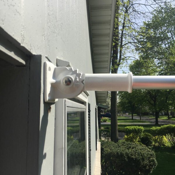 White Adjustable Bracket- Horizontal position-Made in USA