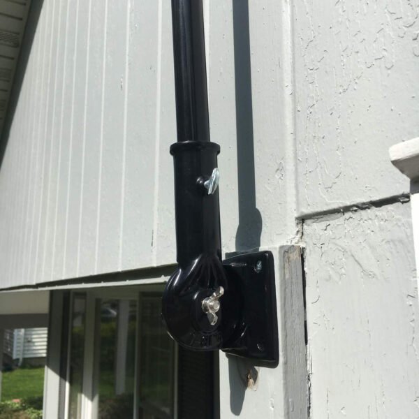 Black Adjustable Bracket-Vertical Position, left side-Made in USA