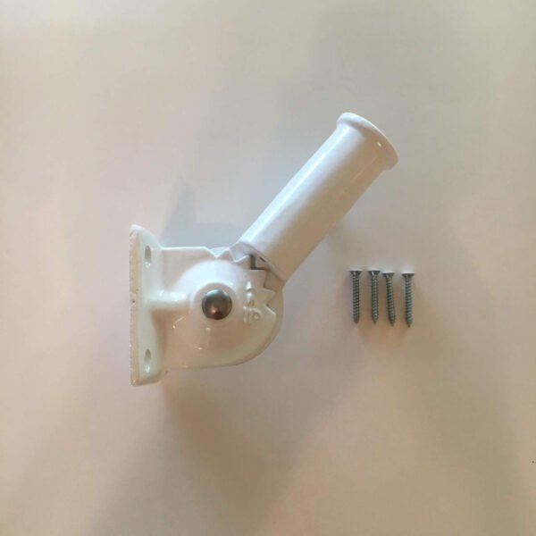 White Adjustable Bracket-right side-Made in USA
