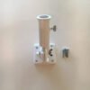 White Adjustable Bracket-front view-Made in USA