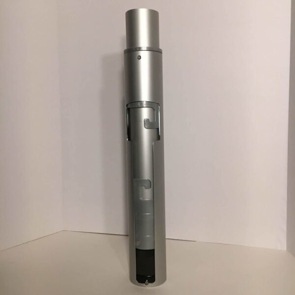 Titan Telescoping flagpole-Cut-Away showing the patented internal locking sleeves in the unlocked lowered position. Made in USA