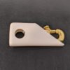 Flag Snap Cover White shown with 3" Brass Snap (snap sold separately)