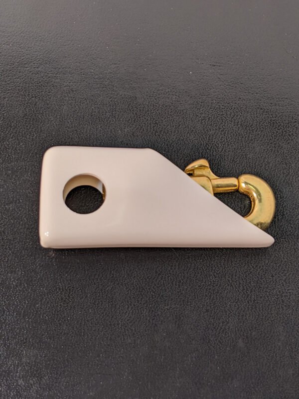 Flag Snap Cover White shown with 3" Brass Snap (snap sold separately)