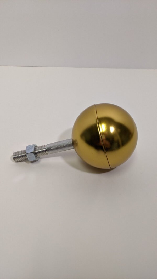 3" Gold Anodized Ball ornament for flagpoles Made in USA