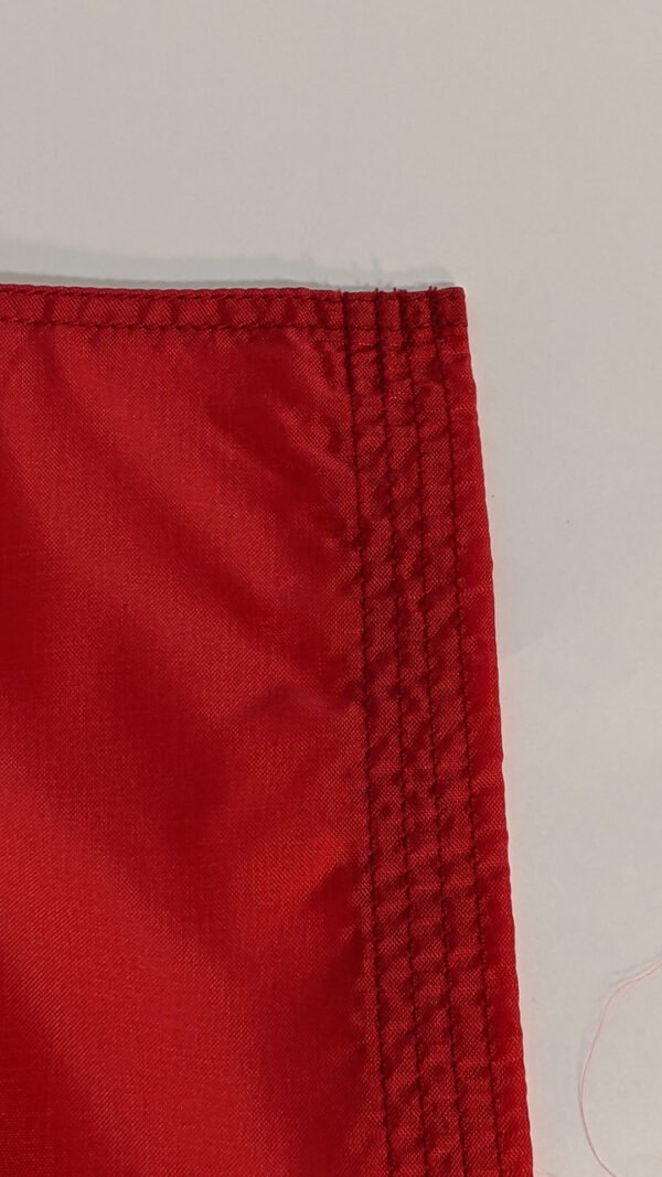 Canada flag fly end with heavy duty stitching for long lasting quality. Made in USA