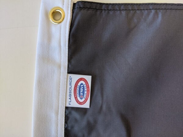 Heading and grommet detail on the Space Force Flag Made in USA