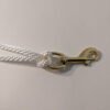 5/16" white Braided Polyester Halyard shown with 3.5" Bright Brass Plated Snap (snap sold separately) Made in USA