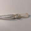 1/4" White Braided Polyester Halyard shown with 2-3/4" Cast Nylon Snap (snap sold separately) Made in USA