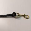 5/16" Black Braided Polyester Halyard shown with 3.5" Bright Brass Plated Snap (snap sold separately) Made in USA