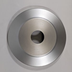 Standard Profile flagpole flash collar 2.5" Clear Anodized Aluminum Made in USA top view