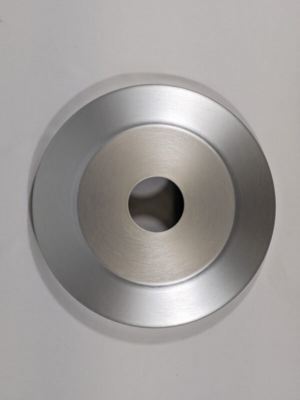 Standard Profile flagpole flash collar 2.5" Clear Anodized Aluminum Made in USA top view