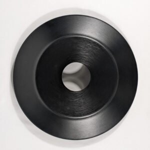 Standard Profile flagpole flash collar 3" Black Anodized Aluminum Made in USA top view