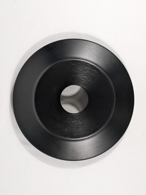 Standard Profile flagpole flash collar 2.5" Black Anodized Aluminum Made in USA top view