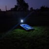 Cornhole Caddy with LED Lights side view 10 feet away