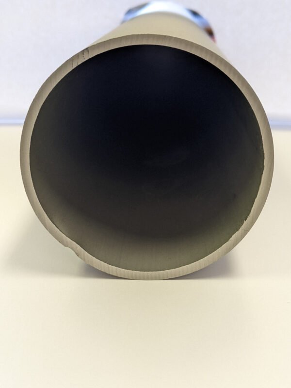 Close up 10 gauge aluminum pole section. Flyin Glory 2.75" diameter pole section. Made in USA