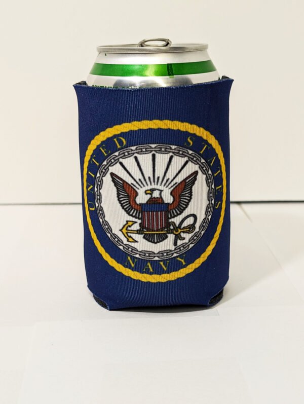 U.S. Navy Can cooler with can inserted Made in USA
