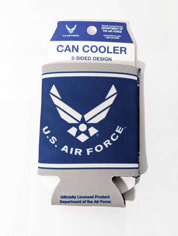 Back United States Air Force can koozie