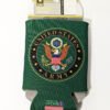 United States Army with crest can koozie. Made in USA