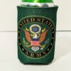 U.S. Army with crest and green retired color can cooler. made in USA