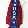 Front flat for storage USA with stars bottle koozie Made in USA