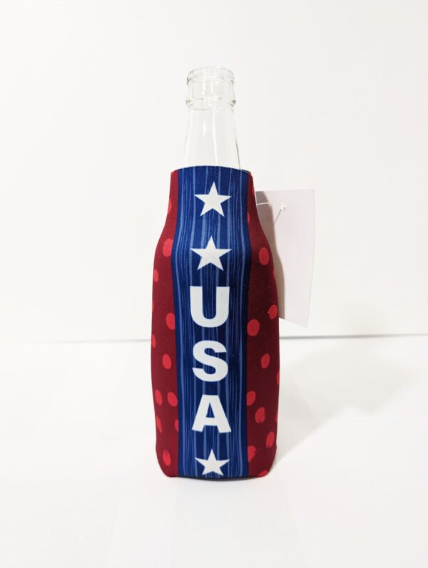 Example of 12oz bottle koozie front Made in USA