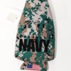 Front flat for storage Americas Navy with Camo bottle koozie Made in USA
