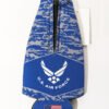 Back with zipper flat for storage U.S. Air Force with camo bottle koozie Made in USA