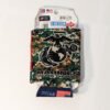 flat for storage Back side of Marine Corps Can koozie with crest and camo. Made in the usa