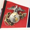 Close up image of U.S. Marine Corps logo on Pennant Made in USA