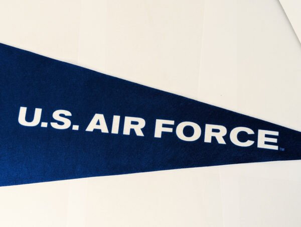 Tail end of the pennant U.S. Air Force Made in USA
