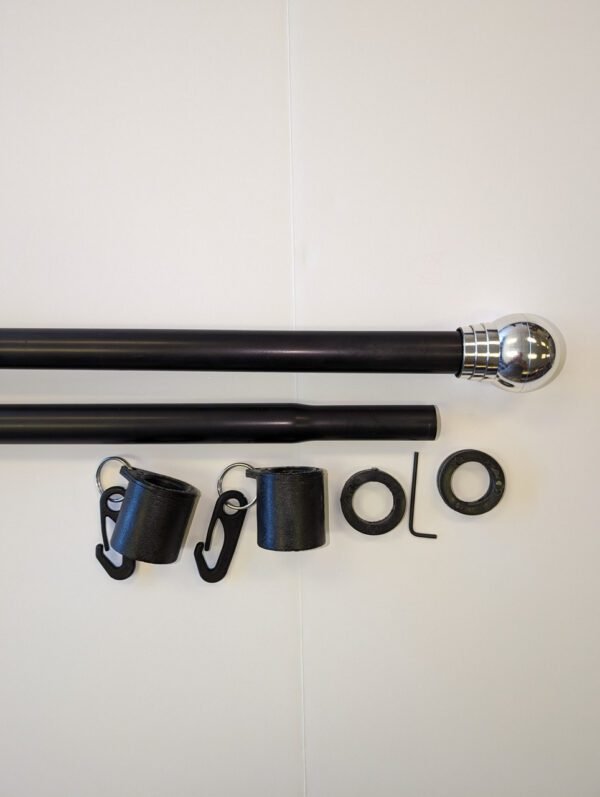 6' Patriot Black Aluminum Flagpole Kit Made in USA