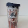 right side image Land of the Free because of the Brave 16 oz Tervis Tumbler Made in USA