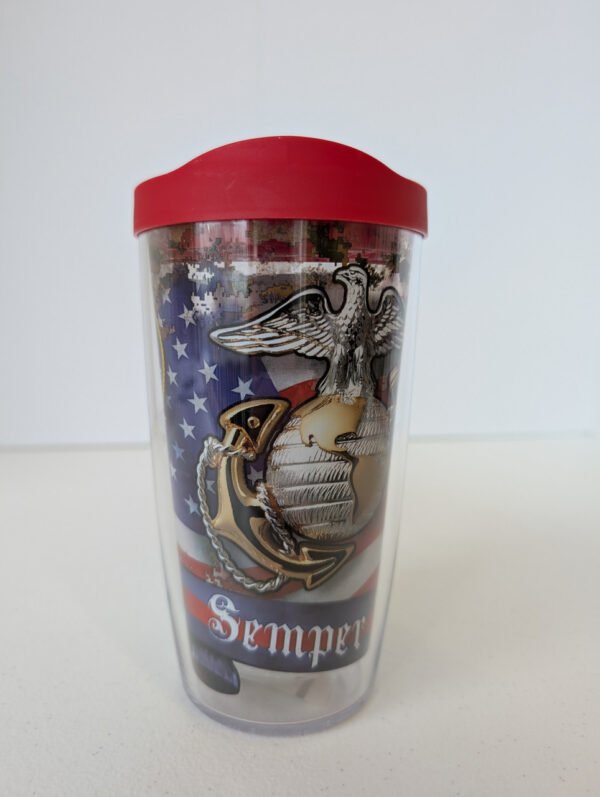 U.S. Marine Corps 16 oz Tervis Tumbler Made in USA