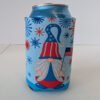 Patriotic Gnome 2 sided can koozie made in USA