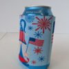Patriotic Gnome 2 sided can koozie made in USA