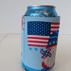Patriotic Gnome 2 sided can koozie made in USA